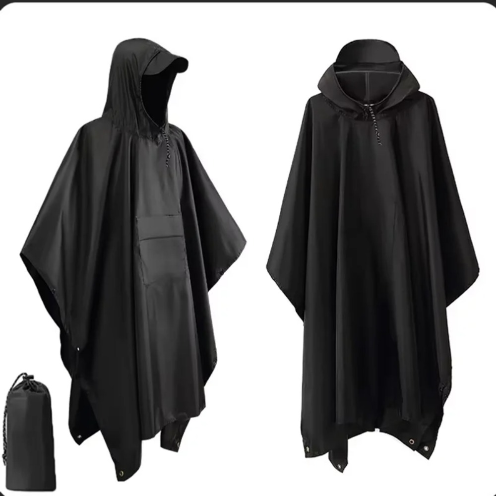 Emergency Poncho Rain - Multifunktionaler 3-in-1-Militär-Regenponcho für den Außenbereich, wasserdichter
