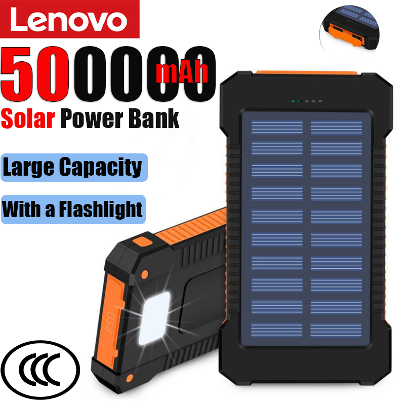Solar Emergency Charger - Lenovo 500000 mAh große Solar-Powerbank mit