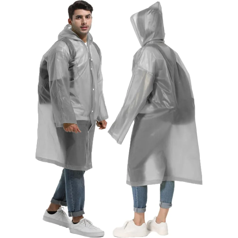 Emergency Poncho Rain - Einweg-Regenmäntel für Erwachsene, wiederverwendbare Regenponchos, wiederverwendbare