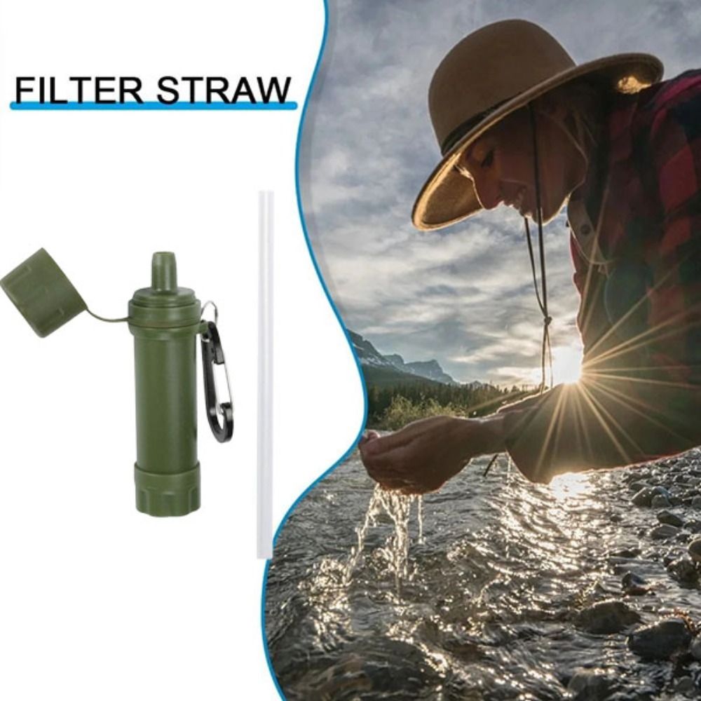Water Purification Straw - Mini Wasserfilter-Strohhalm Trinkwasser-Reiniger Überlebensfilter Direkter Trinkwasserfilter-Strohhalm