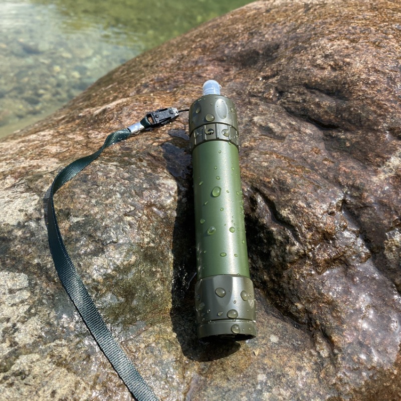 Water Purification Straw - 2 Stück Notfall-Überlebensfilter-Strohhalm, praktischer Wasserreiniger für