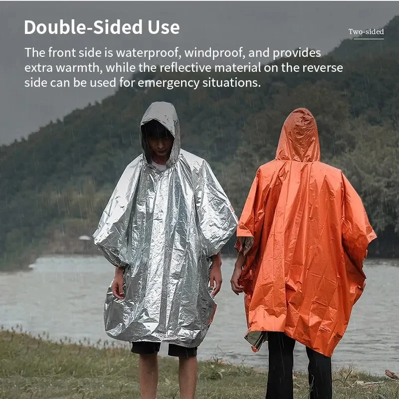 Aluminiumbeschichteter Kapuzen – Emergency Poncho Rain Bewertung und Preis