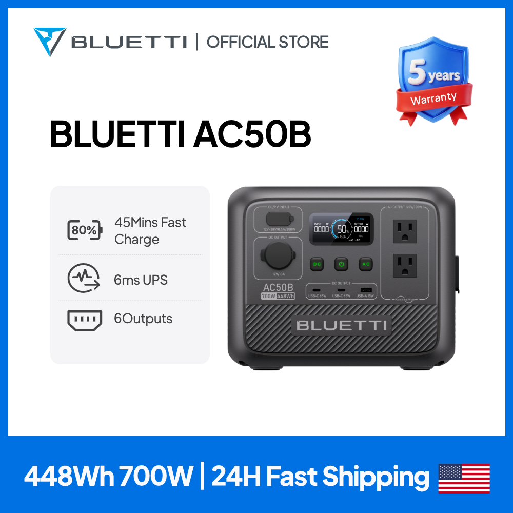 BLUETTI AC50B Tragbare Powerst – Solar Emergency Charger Bewertung und Preis