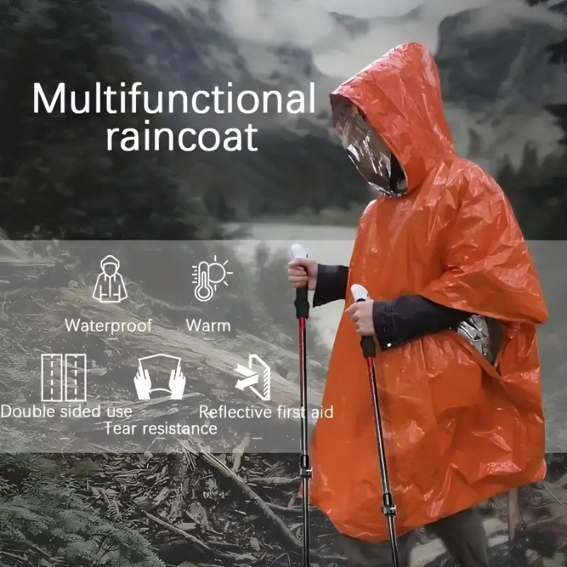 1–5 Stück multifunktionaler Üb – Emergency Poncho Rain Bewertung und Preis